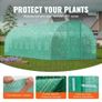 Walk-in Tunnel Greenhouse 27.38x9.5x7.38ft Galvanized Frame PE Cover Green Image 2