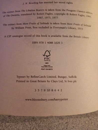 Harry potter book