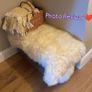 Giant sheepskin rugs, ivory colour, real leather.Ideal gift idea, wedding Image 2