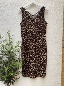 Mama Licious leopard print maternity dress new S