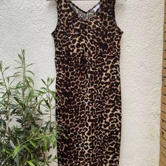 Mama Licious leopard print maternity dress new S