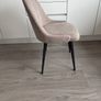 Round 100cm kitchen dining table with four chairs Image 4