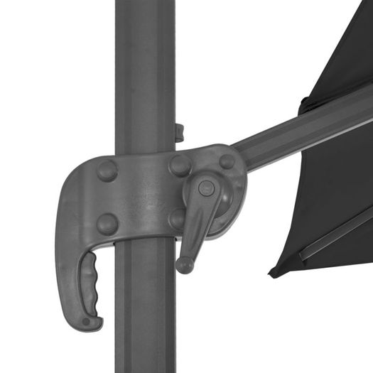 Cantilever Umbrella with Aluminium Pole 3x3 m Black