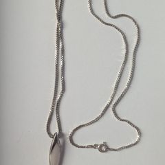Solid silver chain and pendant