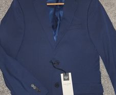 mens river island suit jacket blue