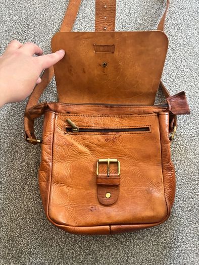 Genuine leather crossbody bag