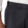 New Amazon Essentials Men's Classic-Fit Expandable-Waist Flat-Front Dress Trousers in black Image 4
