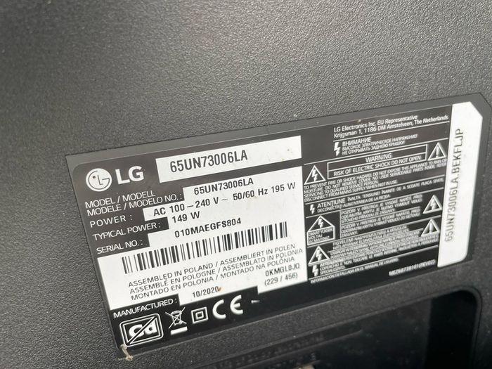 65inch LG smart tv