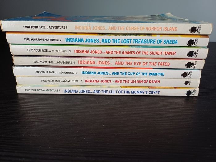 Indiana Jones Find Your Fate Adventure Book Lot 1 - 7