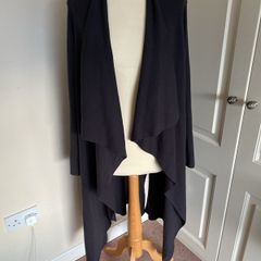She's So deep grey Italian merino wool cardi coat