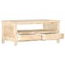 Coffee Table White 90x50x40 cm Solid Mango Wood Image 3
