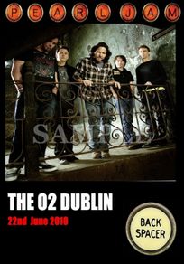 Pearl Jam concert poster The 02 Dublin 2010 A3 Size Replica