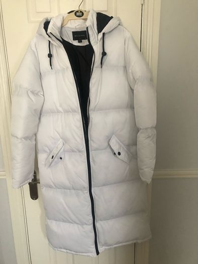 White puffer coat