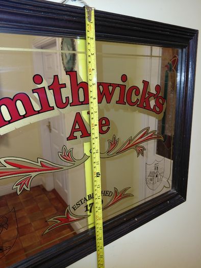 Original Irish 1970s Smithwick's Ale Mirror