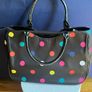 LuLu by Lulu Guinness Multidot Nylon Grab Tote Satchel Bag -BNWT Image 3