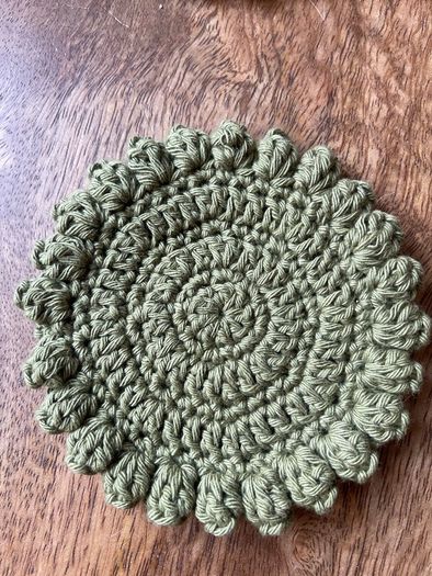 100% cotton crochet coasters