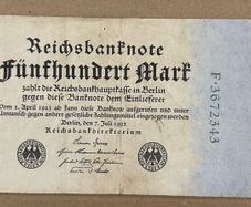 Germany 500 Mark 1922 Banknote