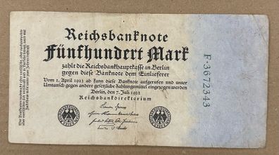 Germany 500 Mark 1922 Banknote