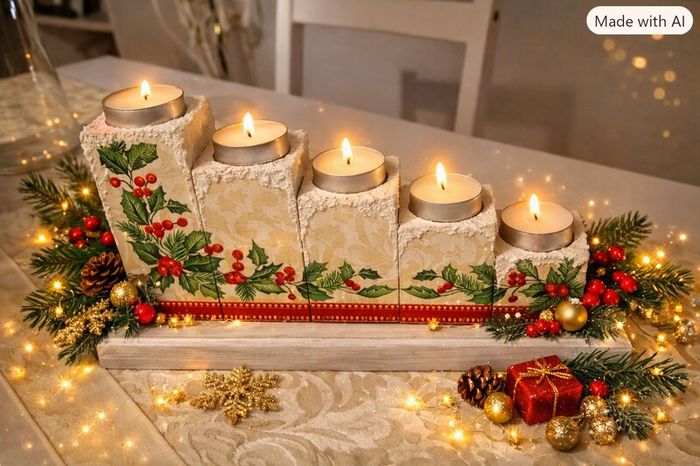 Christmas candle holder