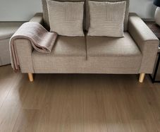 2 seater beige jysk sofa - as new, perfect condition