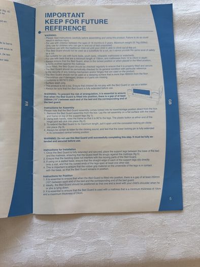 Safety 1st Secure Bed Guard + Manual