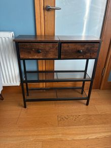 2 Drawer Hall Table Shoe Storage