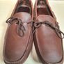 mens MASSIMO DUTTI brown moccasin leather loafer driving shoes Size UK 10 EU 44 Image 4