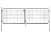 Garden Gate Galvanised Steel 306x125 cm Silver