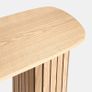 Console Table, Wooden Console Tables for Hallway Slim Madison Ribbed Wood Frame Decorative Display Table for Living Room Entryway Small Spaces, Natural Wood Image 4