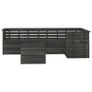 6 Piece Garden Pallet Lounge Set Solid Pinewood Dark Grey Image 2