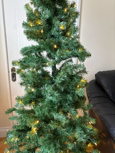 6ft christmas tree with lights and stand