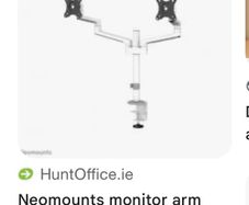 Dual monitor arm