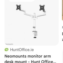 Dual monitor arm