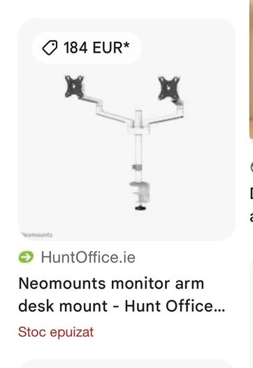 Dual monitor arm