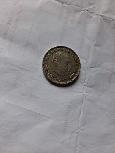 25 ptas Spanish coin 1957