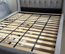 Grey Velvet King 5 Bed Frame