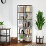 2 Pack 6 Tier Bookshelf, Steel Frame Image 3