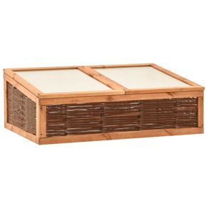 Greenhouse 120x80x45 cm Solid Pinewood and Willow