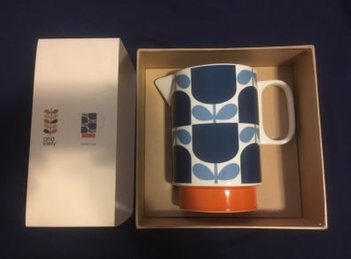 NEW Orla Kiely Block Flower Navy Water Jug