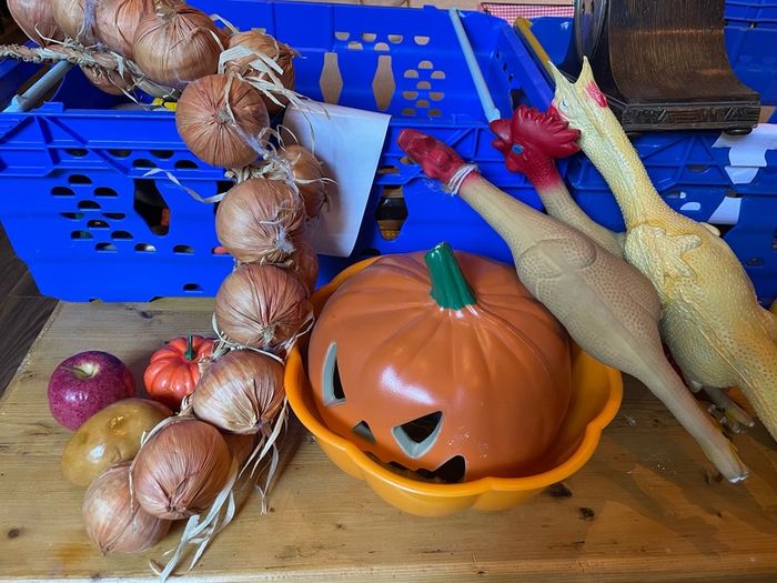 box of decorations