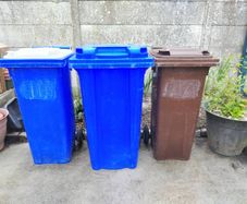wheelie bins one big two small