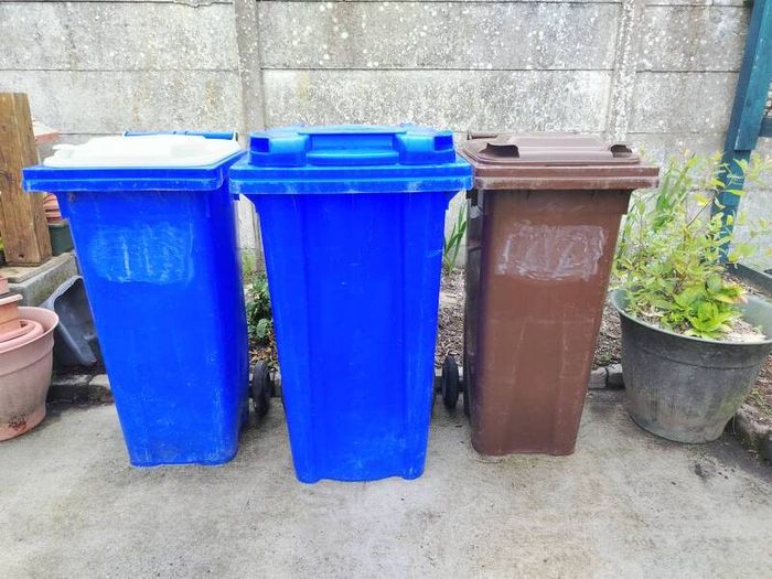wheelie bins for sale one big bin two small bins