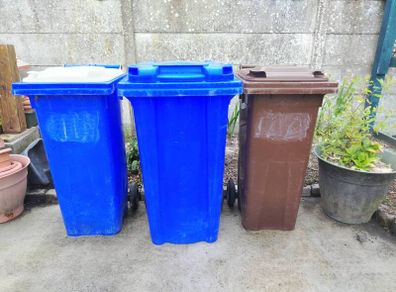 wheelie bins for sale one big bin two small bins