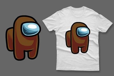 Brown impostor among us t-shirt impostor t-shirt