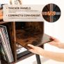 Record Player Table, Mid-Century Record Player Stand with Vinyl Storage Hold Up to 150+ Albums Image 3