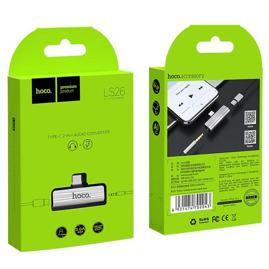 New Hoco Lx Type-C 2-in-1 Audio Converter