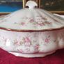 9 Piece Royal Albert Victoriana Rose Bone China Gold Gilt Lidded Tureen And Soup Bowls Set Made In England Image 4