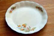 Vintage Shabby Chic Creampetal Serving Plate from Grindley England