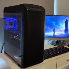 Gamer PC set Monolith 4.0 AMD A8 7600 (4+6 Cores) with GTX 1060 and 22 inch monitor