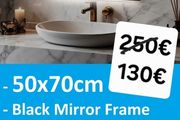 LED Bathroom Mirror Black Antifog Dual LED Time